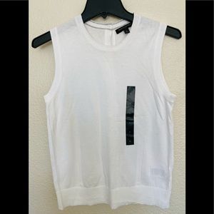 NWOT Banana Republic factory sweater tank, white S